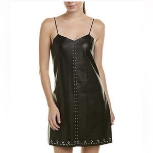 Blank NYC Black Leather Trim Dress